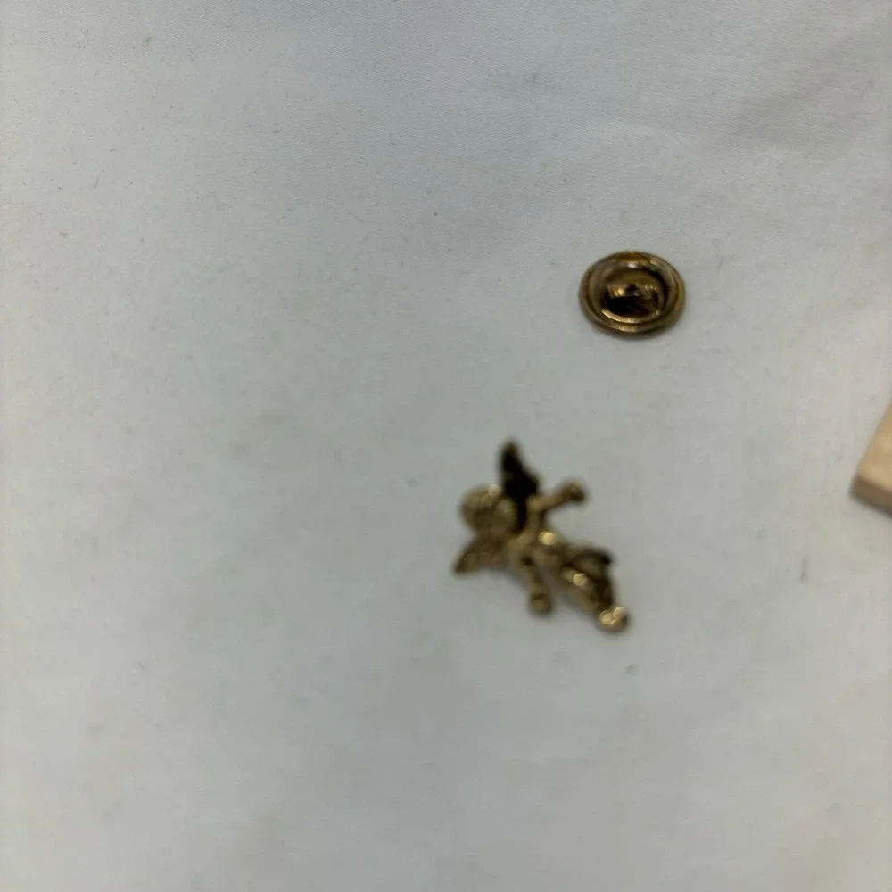 Angel On My Shoulder Guardian Angel Gold Toned Lapel Pin Male